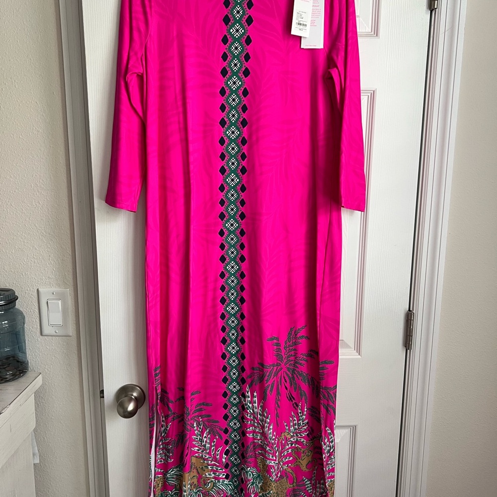 Lilly Pulitzer chillylilly Seralina Long Sleeve Dress with Tropical Accents